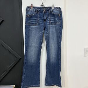 Y2K Apollo Flare Jeans Patch Pocket Size 11/12